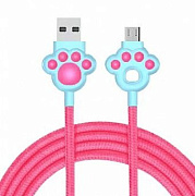 Кабель USB - micro USB Joy Room S-M125 10W 100см 2A  (rose/sky blue)