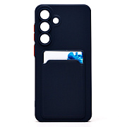 Чехол-накладка - SC337 с картхолдером для "Samsung Galaxy S25 FE" (dark blue) (242285)