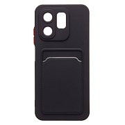 Чехол-накладка - SC337 с картхолдером для "Infinix Hot 50i" (black) (237619)