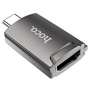 Адаптер - HDMI Hoco UA19 (metal gray)