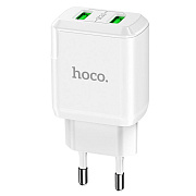 Адаптер Сетевой Hoco N6 Charmer QC3.0 2USB 3A/18W (white)