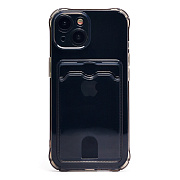 Чехол-накладка - SC276 с картхолдером для "Apple iPhone 15" (black)