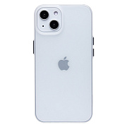 Чехол-накладка - PC091 для "Apple iPhone 14/iPhone 13" (matte transparent/white)