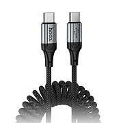 Кабель Type-C - Type-C Hoco X121 Nuevo PD пружина 60W 150см 3A  (black)