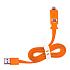Кабель USB - Multi connector Glossar EASY 7,5W 100см 1,5A  (orange)