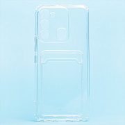 Чехол-накладка - SC276 с картхолдером для "Tecno Spark 8c/Spark Go (2022)" (transparent)