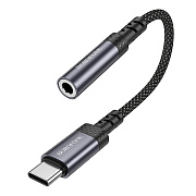 Переходник Jack 3.5 (м) - Type-C (п) Borofone BV24 Graceful (metal grey)