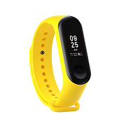 Ремешок - WB13 Xiaomi Mi Band 3/Mi Band 4 силикон на кнопке (регулируемый) (yellow)