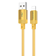 Кабель USB - Apple lightning Borofone BX108 12W 100см 2,4A  (gold)