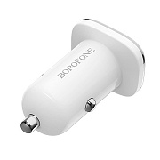 Адаптер Автомобильный Borofone BZ12A Lasting QC3.0 1USB/5V/3A (white)