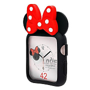 Чехол для часов - TPU Case для "Apple Watch 42 mm" (001) (black/red)