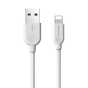Кабель USB - Apple lightning Borofone BX14 12W 300см 2,4A  (white)