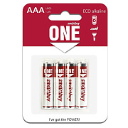 Батарейка AAA Smart Buy LR03 ONE  (4-BL) (48/480)