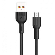 Кабель USB - micro USB SKYDOLPHIN S03V  100см 3A  (black)