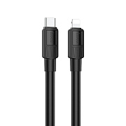 Кабель Type-C - Apple lightning Hoco X84 Solid PD 20W 100см 3A  (black)