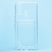 Чехол-накладка - SC276 с картхолдером для "Tecno Spark 7" (transparent)