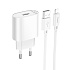 Адаптер Сетевой с кабелем Hoco C109A USB 2,1A/10W (USB/Lightning) (white)