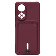 Чехол-накладка - SC304 с картхолдером для "Honor 50/Nova 9" (bordo)