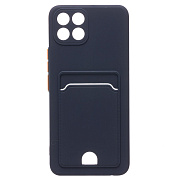 Чехол-накладка - SC315 с картхолдером для "Infinix Smart 6 HD" (dark blue)