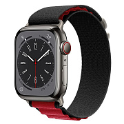 Ремешок - ApW27 Alpine Loop Apple Watch 38/40/41 mm текстиль (black/bordo)