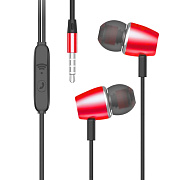 Проводные наушники с микрофоном внутриканальные SKYDOLPHIN SR24 Jack 3,5  (red)