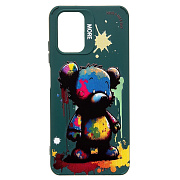 Чехол-накладка - SC335 для "Xiaomi Redmi Note 10"  (медведь) (dark green) (227223)
