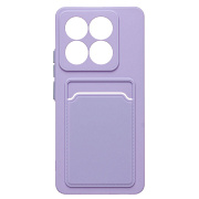Чехол-накладка - SC337 с картхолдером для "Xiaomi 14T Pro" (light violet)
