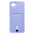 Чехол-накладка - SC304 с картхолдером для "Realme C30" (dark violet)