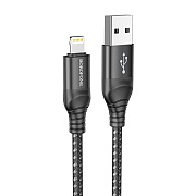 Кабель USB - Apple lightning Borofone BX56  100см 2,4A  (black)