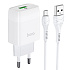 Адаптер Сетевой с кабелем Hoco C72Q Glorious QC3.0 USB 3A/18W (USB/Micro USB) (white)