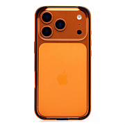 Чехол-бампер - металлический с силиконовыми бортами  для "Apple iPhone 17 Pro/18 Pro" (cosmic orange)