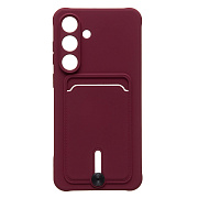 Чехол-накладка - SC304 с картхолдером для "Samsung Galaxy S25 FE" (bordo) (242282)
