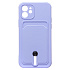 Чехол-накладка - SC304 с картхолдером для "Apple iPhone 12" (dark violet)