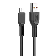 Кабель USB - micro USB SKYDOLPHIN S58V 12W 100см 2,4A  (black)