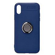 Чехол-накладка - SC131 для "Apple iPhone XR" + кольцо-держатель (blue)