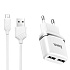 Адаптер Сетевой с кабелем Hoco C12 2USB 2,4A/10W (USB/Micro USB) (white)