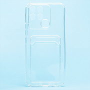 Чехол-накладка - SC276 с картхолдером для "Infinix Smart 6 Global" (transparent)