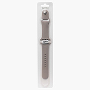 Ремешок - ApW Sport Band Apple Watch 42/44/45/49 mm силикон на кнопке (S) (light grey)