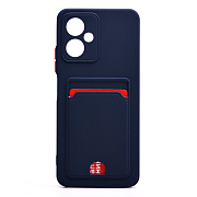 Чехол-накладка - SC315 с картхолдером для "Xiaomi Redmi Note 12 5G CN" (dark blue)