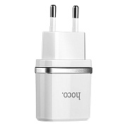 Адаптер Сетевой Hoco C12 2USB 2,4A/12W (white)