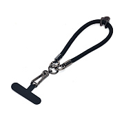 Шнурок - на руку текстильный с карабином (black)
