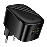 Адаптер Сетевой Hoco CS101A USB/Type-C 20W (black)