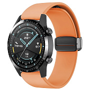 Ремешок - WB29 Универсальный 22мм силикон на магните (orange)