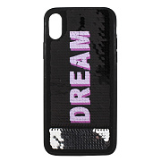 Чехол-накладка - SC157 с пайетками для "Apple iPhone XS Max" (004) ..