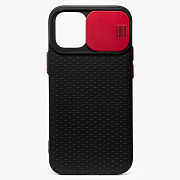 Чехол-накладка - SC193 для "Apple iPhone 12 Pro Max" (black/red)