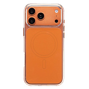 Чехол-накладка SM046 SafeMag для "Apple iPhone 17 Pro Max/18 Pro Max" (orange/transparent)