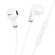 Проводные наушники с микрофоном вкладыши Borofone BM89 Surpass Jack 3,5  (white)