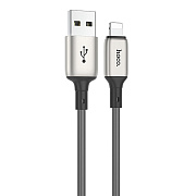 Кабель USB - Apple lightning Hoco X66 12W 100см 2,4A  (gray)