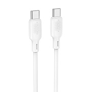 Кабель Type-C - Type-C Borofone BX113 Lenny PD 60W 100см 3A  (white)
