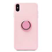 Чехол-накладка - SC160 с кольцом для "Apple iPhone XS Max" (pink) ..